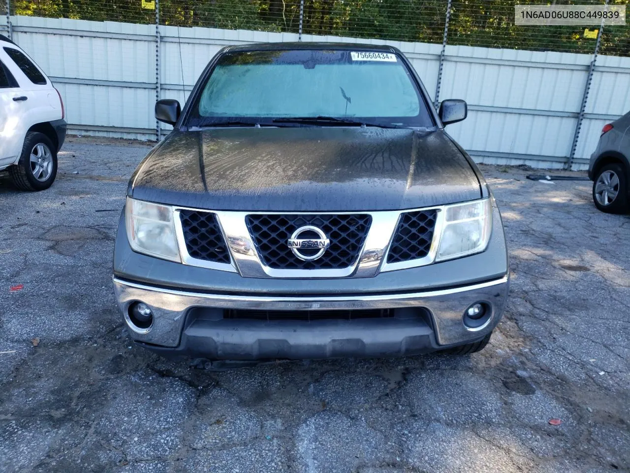 2008 Nissan Frontier King Cab Le VIN: 1N6AD06U88C449839 Lot: 75660434