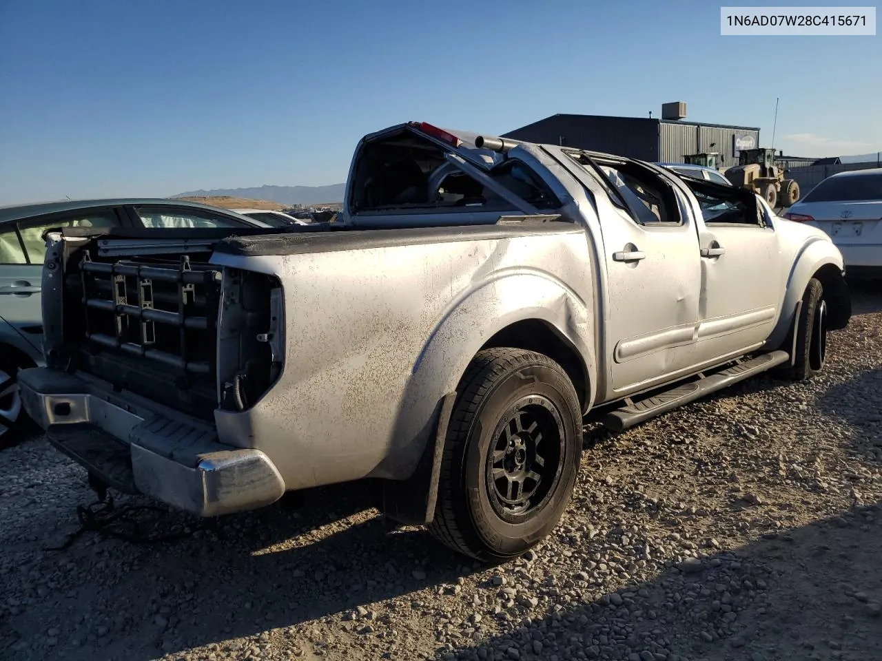 2008 Nissan Frontier Crew Cab Le VIN: 1N6AD07W28C415671 Lot: 75735294