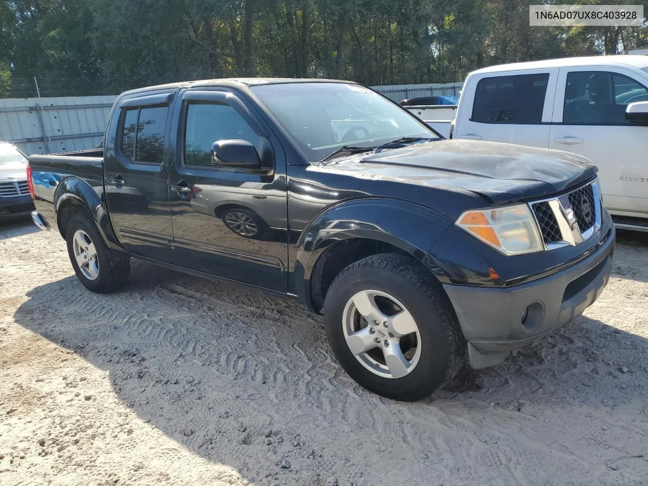 2008 Nissan Frontier Crew Cab Le VIN: 1N6AD07UX8C403928 Lot: 77245884