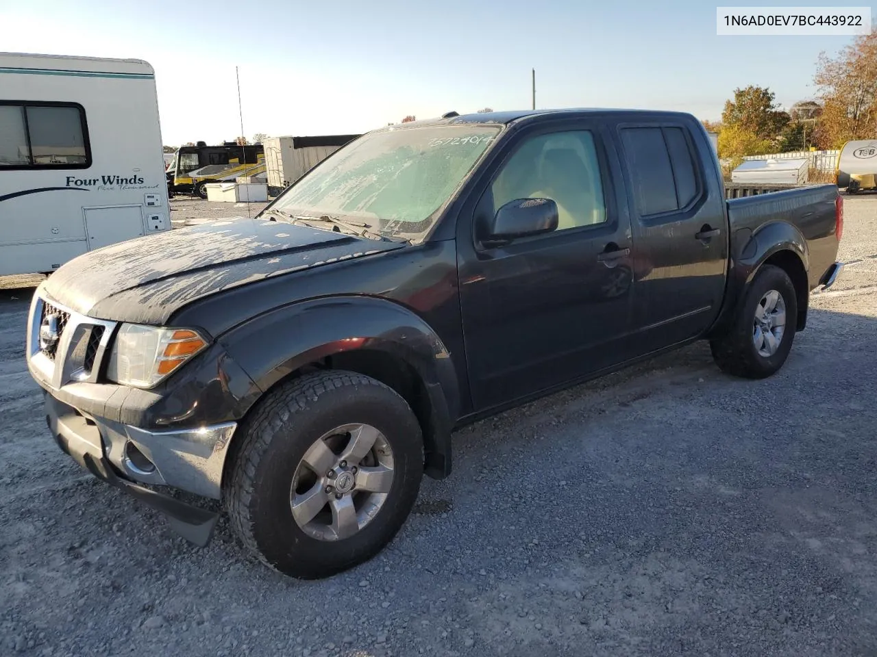 2011 Nissan Frontier S VIN: 1N6AD0EV7BC443922 Lot: 75724014