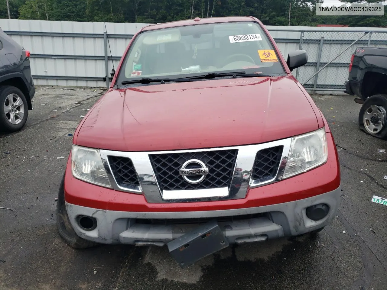 2012 Nissan Frontier Sv VIN: 1N6AD0CW6CC439325 Lot: 65633134