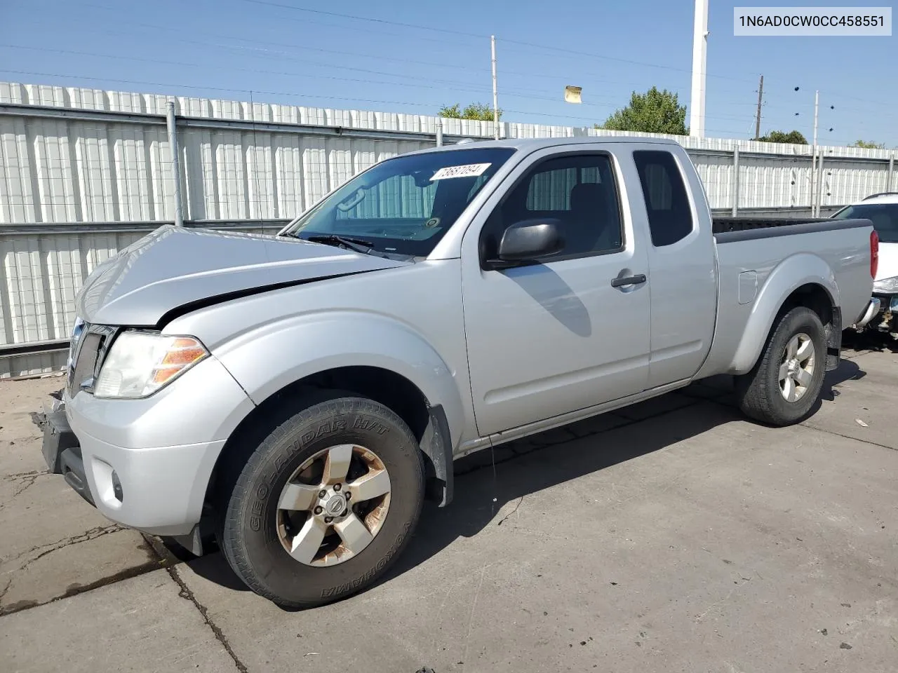 2012 Nissan Frontier Sv VIN: 1N6AD0CW0CC458551 Lot: 73687094