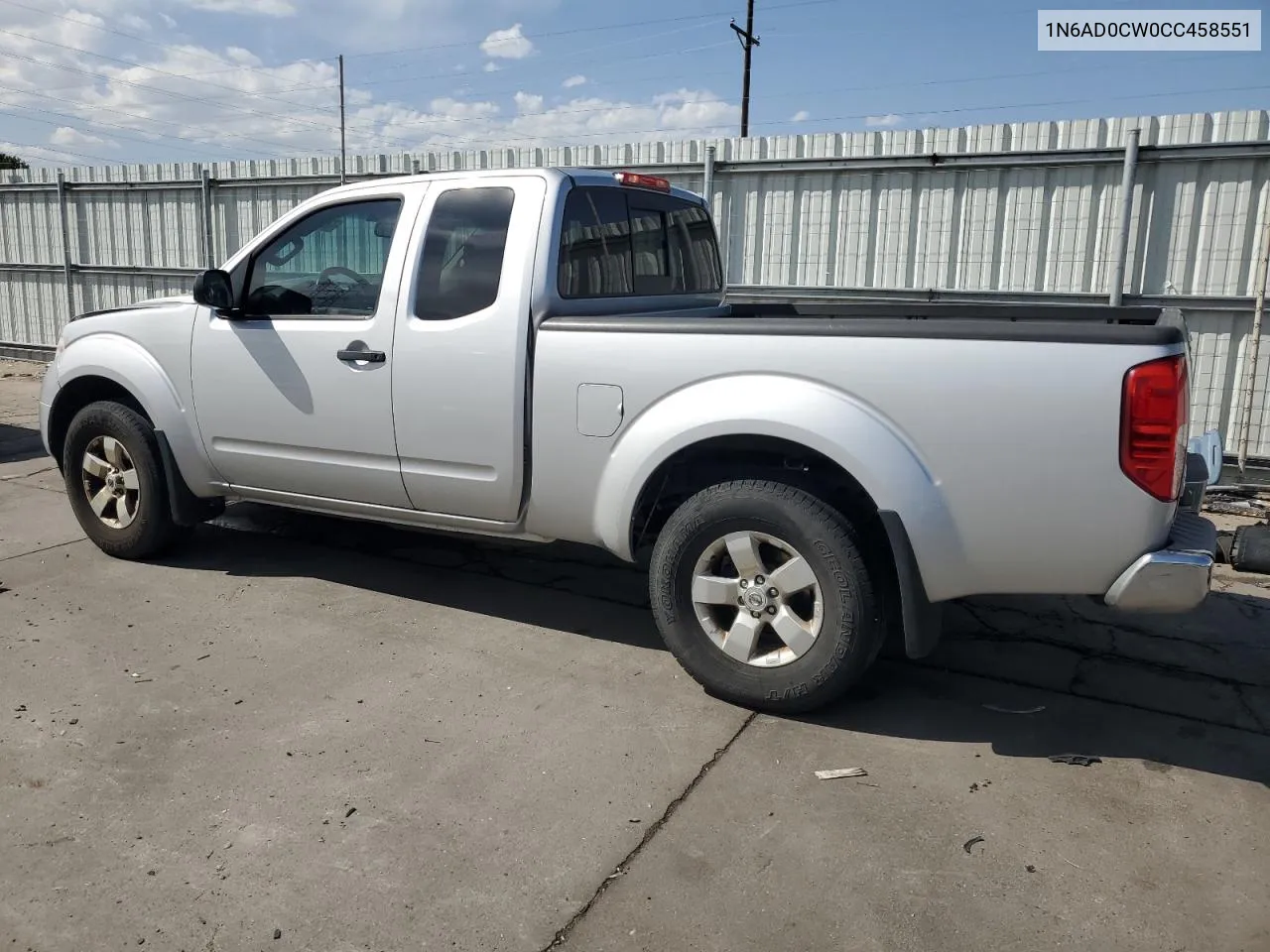 2012 Nissan Frontier Sv VIN: 1N6AD0CW0CC458551 Lot: 73687094