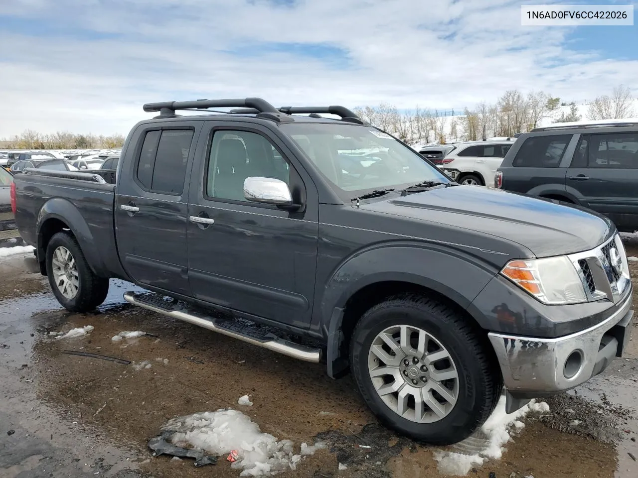 2012 Nissan Frontier Sv VIN: 1N6AD0FV6CC422026 Lot: 79455274