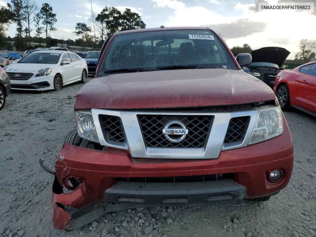 2015 Nissan Frontier S VIN: 1N6AD0ER9FN759822 Lot: 77757614