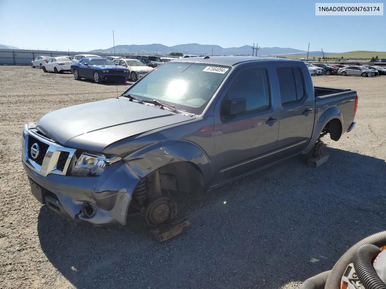 2016 Nissan Frontier S VIN: 1N6AD0EV0GN763174 Lot: 57564094