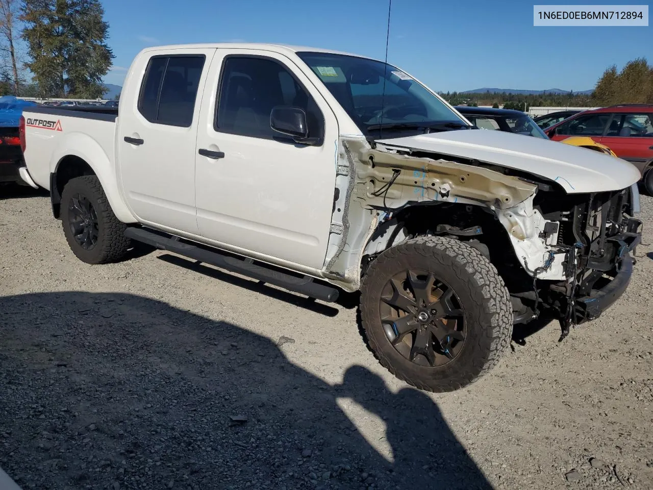 2021 Nissan Frontier S VIN: 1N6ED0EB6MN712894 Lot: 72636474