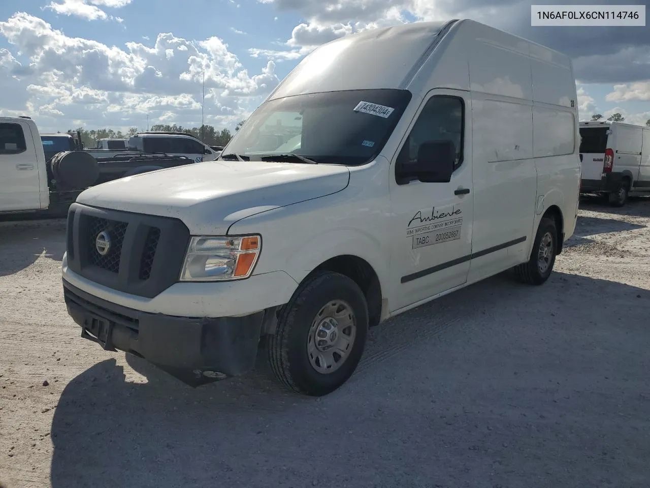 2012 Nissan Nv 2500 VIN: 1N6AF0LX6CN114746 Lot: 74304304