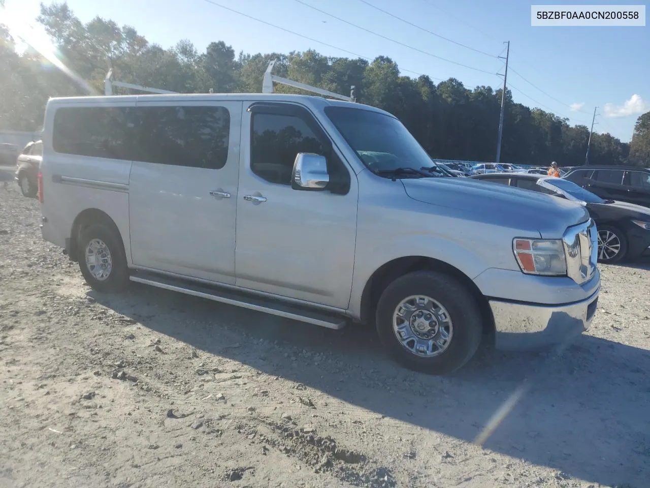 2012 Nissan Nv 3500 S VIN: 5BZBF0AA0CN200558 Lot: 77629944