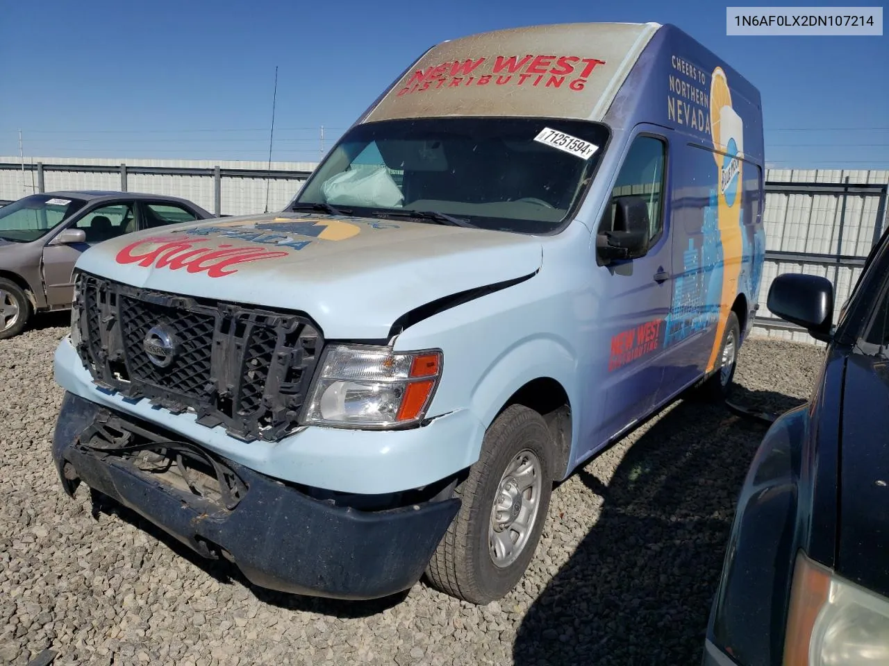 2013 Nissan Nv 2500 VIN: 1N6AF0LX2DN107214 Lot: 71251594