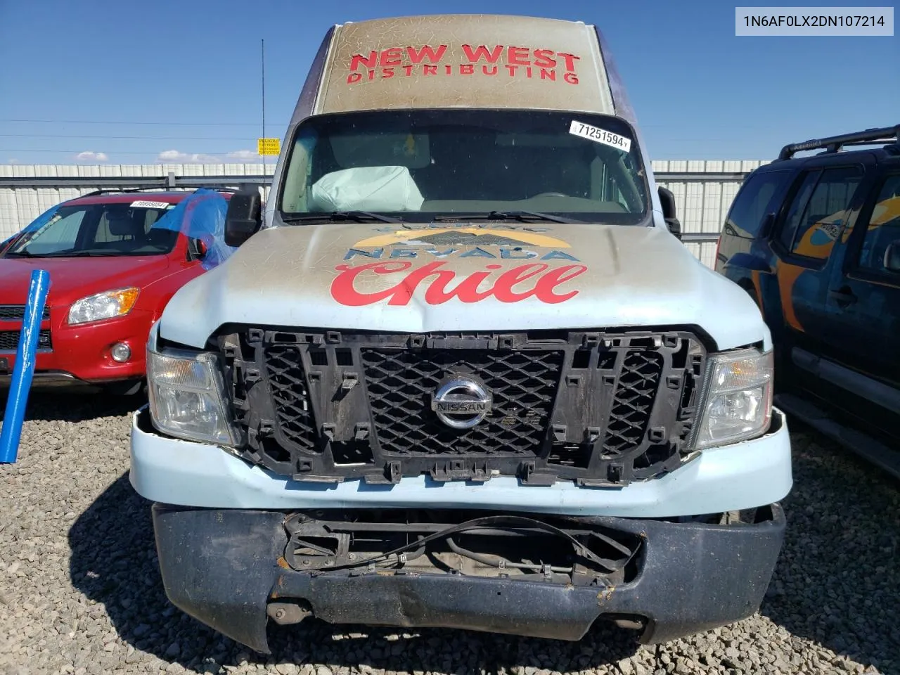 2013 Nissan Nv 2500 VIN: 1N6AF0LX2DN107214 Lot: 71251594