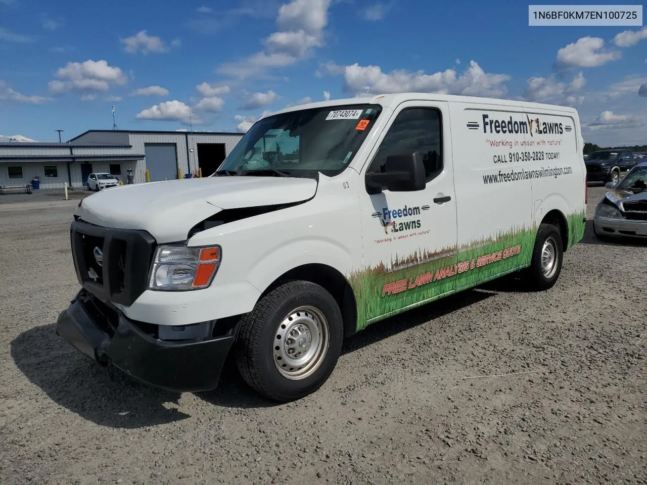 2014 Nissan Nv 1500 VIN: 1N6BF0KM7EN100725 Lot: 70743074