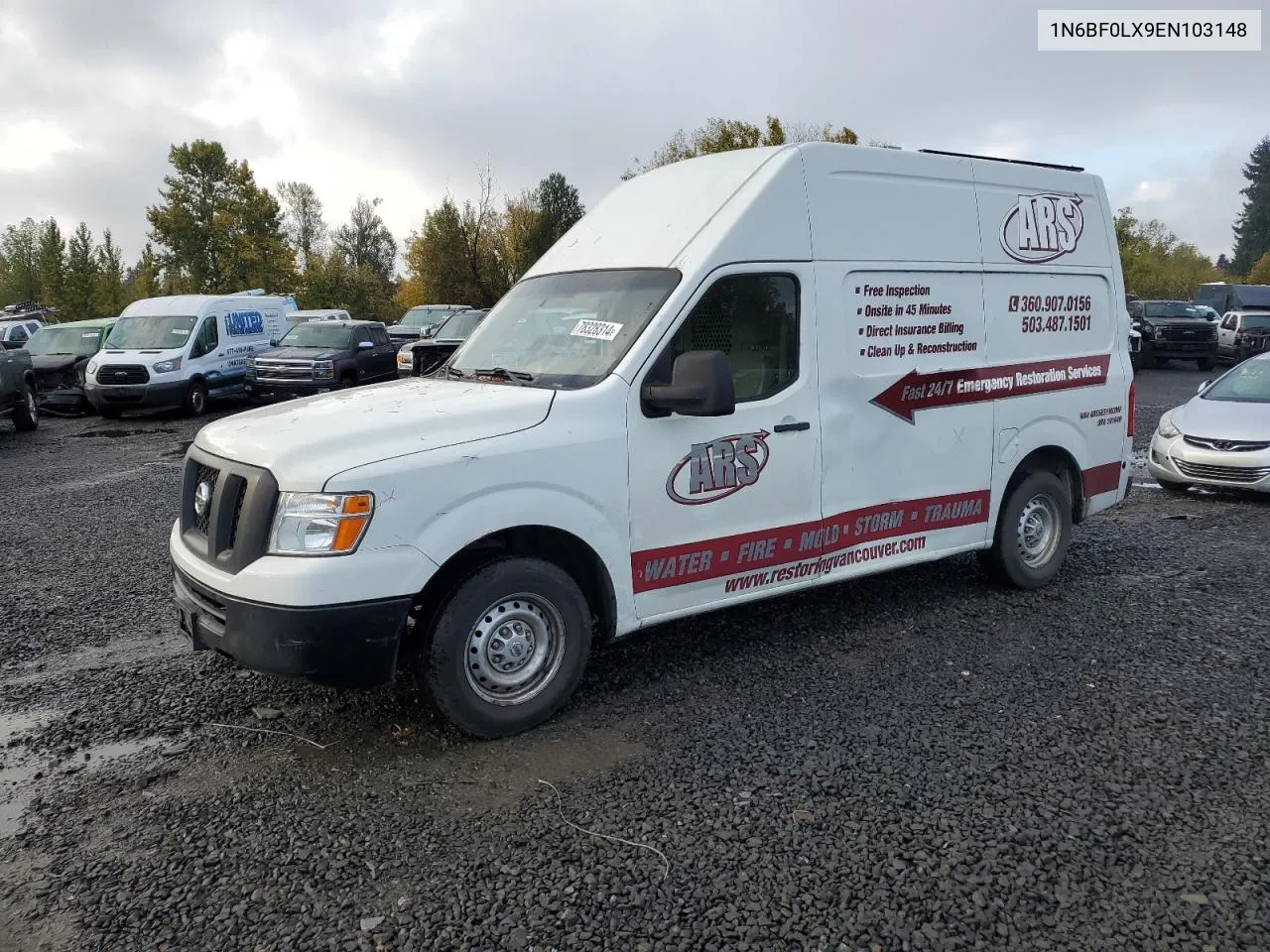 2014 Nissan Nv 2500 VIN: 1N6BF0LX9EN103148 Lot: 78328314