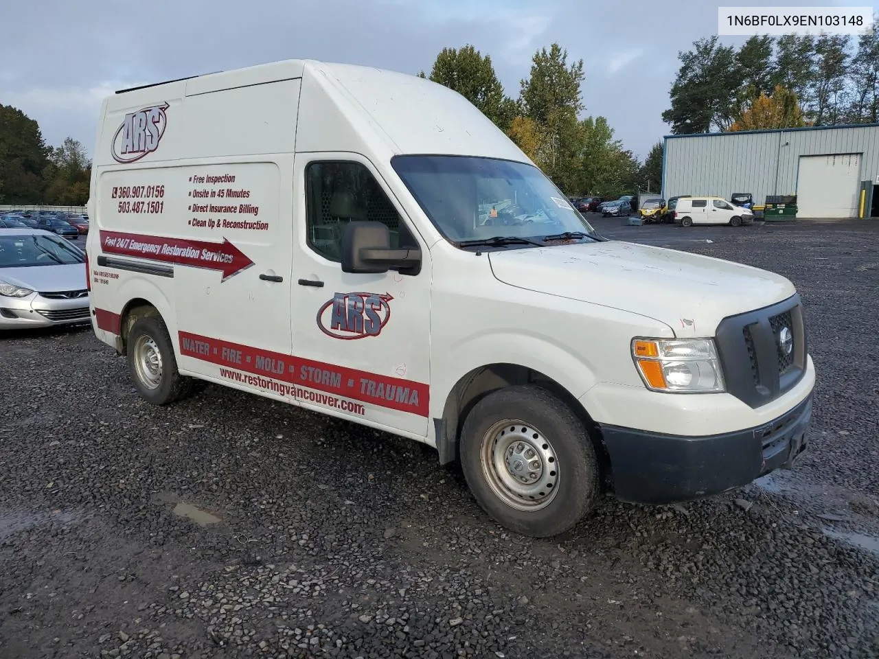 2014 Nissan Nv 2500 VIN: 1N6BF0LX9EN103148 Lot: 78328314