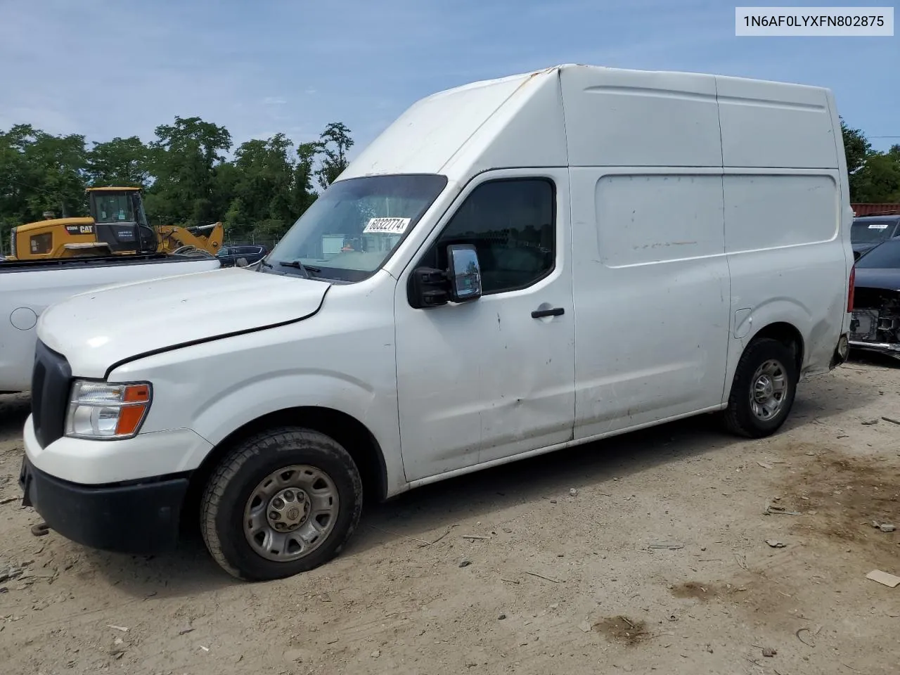 2015 Nissan Nv 2500 VIN: 1N6AF0LYXFN802875 Lot: 62917584