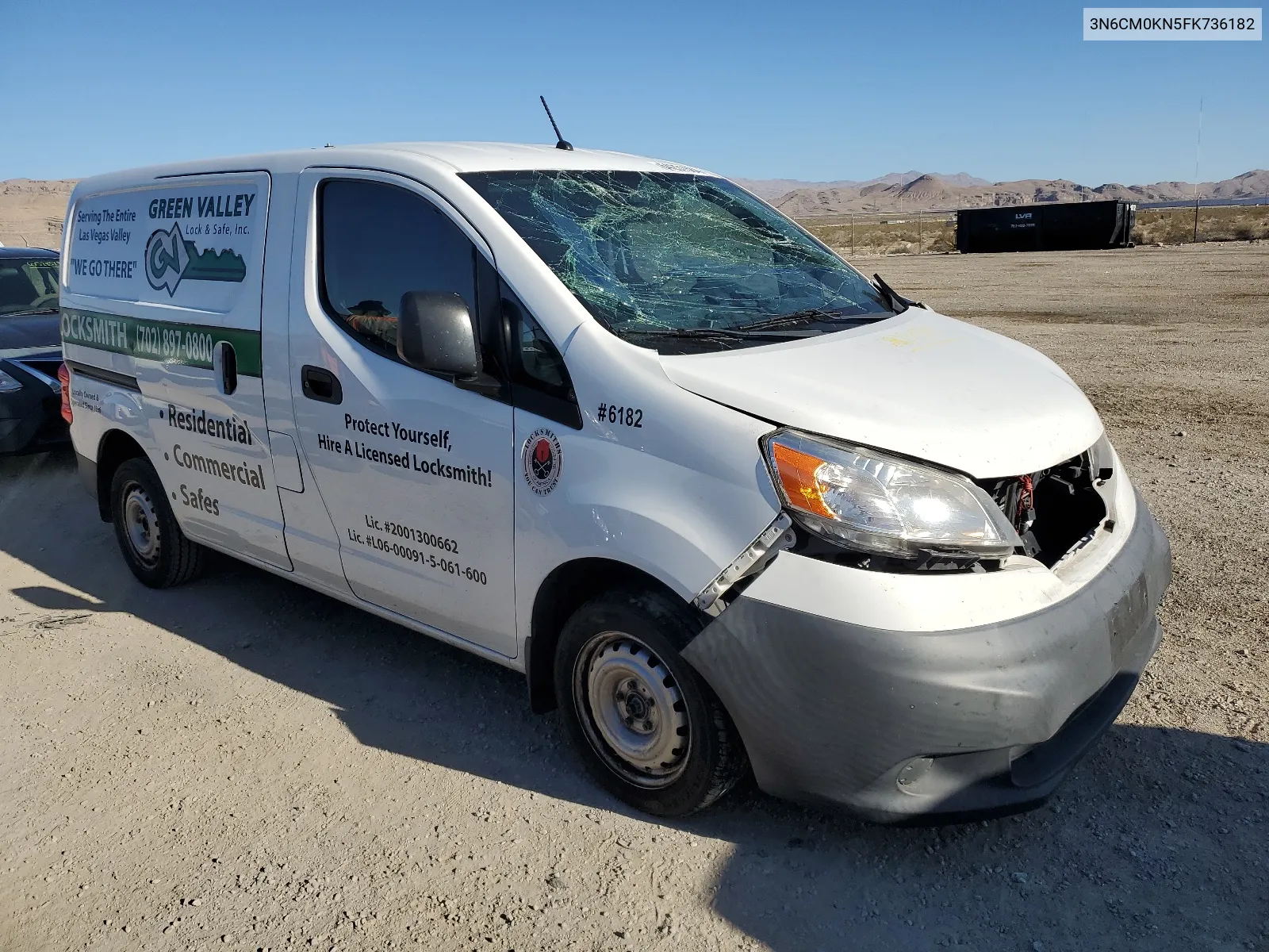 2015 Nissan Nv200 2.5S VIN: 3N6CM0KN5FK736182 Lot: 64231584