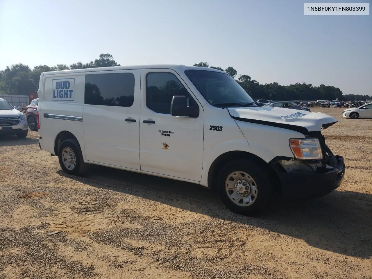 2015 Nissan Nv 1500 VIN: 1N6BF0KY1FN803399 Lot: 66112564