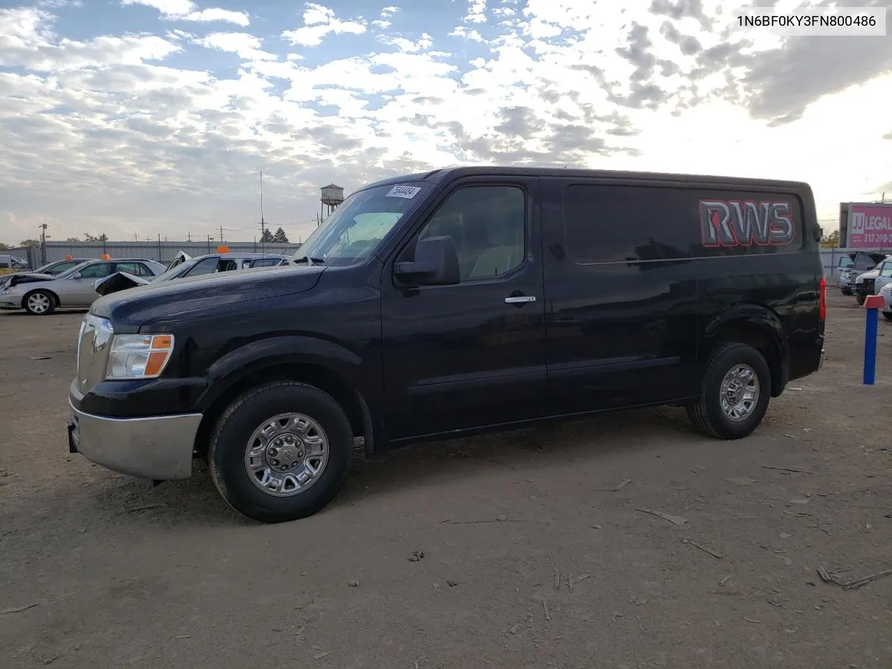 2015 Nissan Nv 1500 VIN: 1N6BF0KY3FN800486 Lot: 75844484