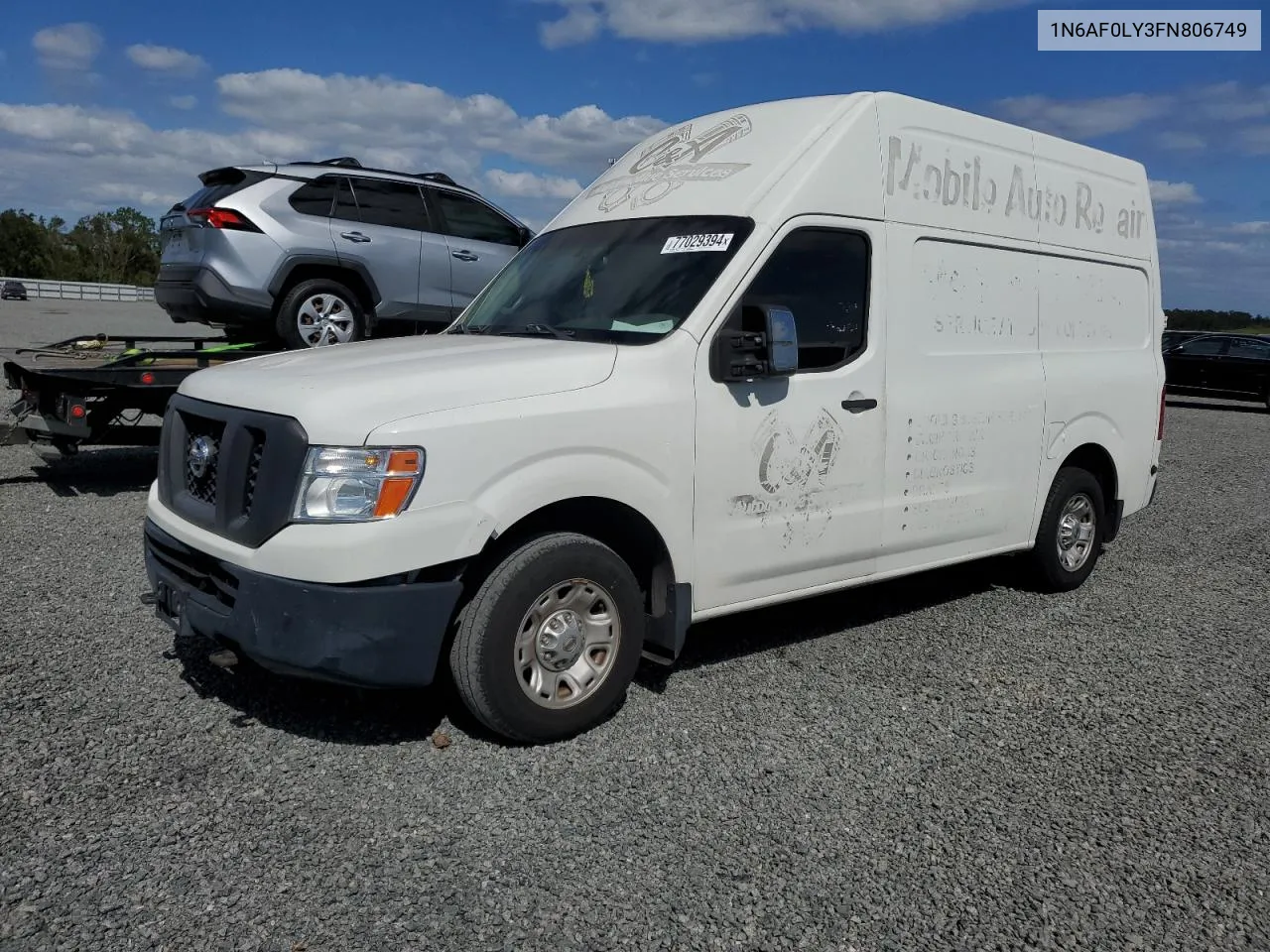 2015 Nissan Nv 2500 VIN: 1N6AF0LY3FN806749 Lot: 77029394