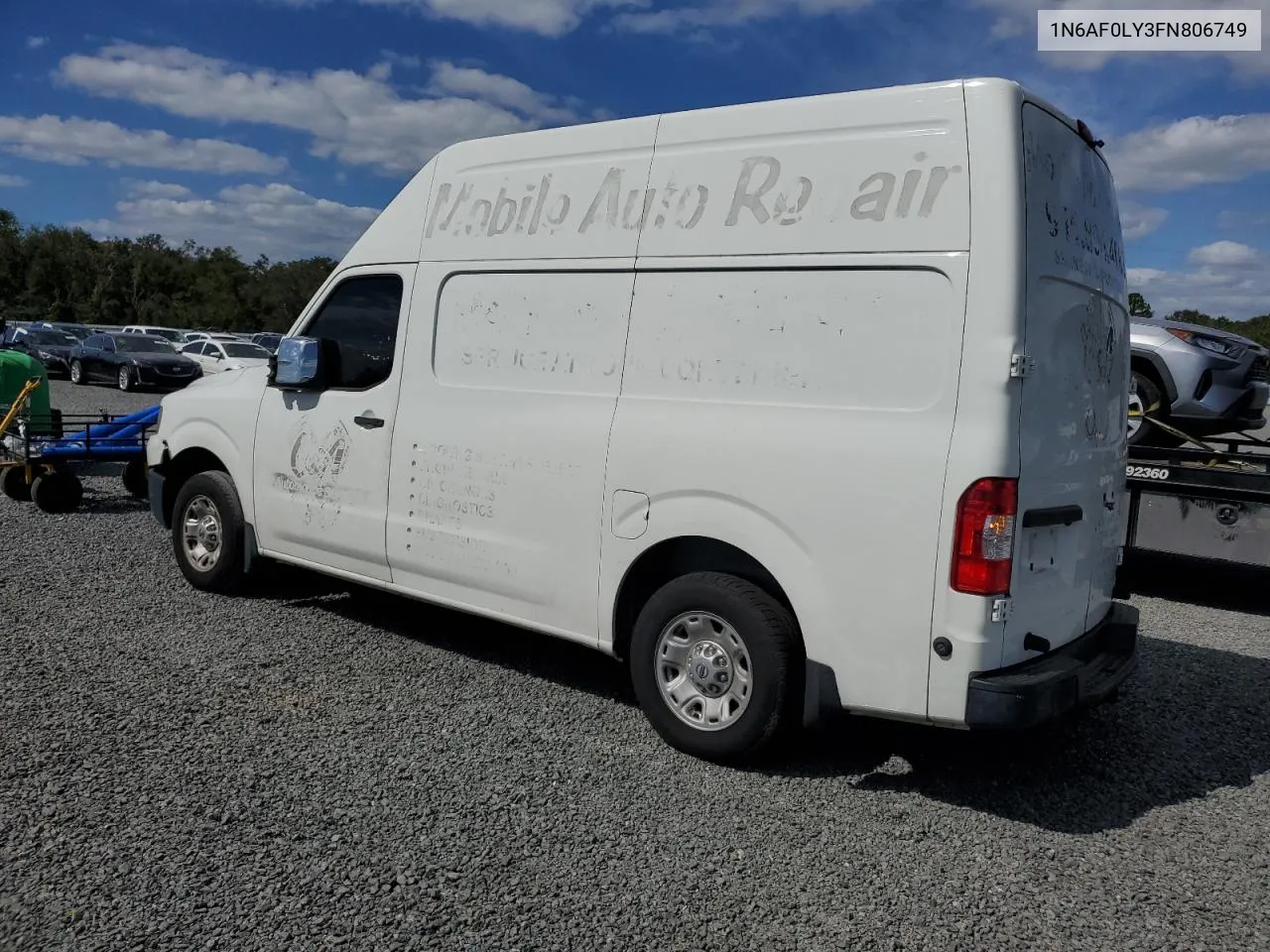 2015 Nissan Nv 2500 VIN: 1N6AF0LY3FN806749 Lot: 77029394