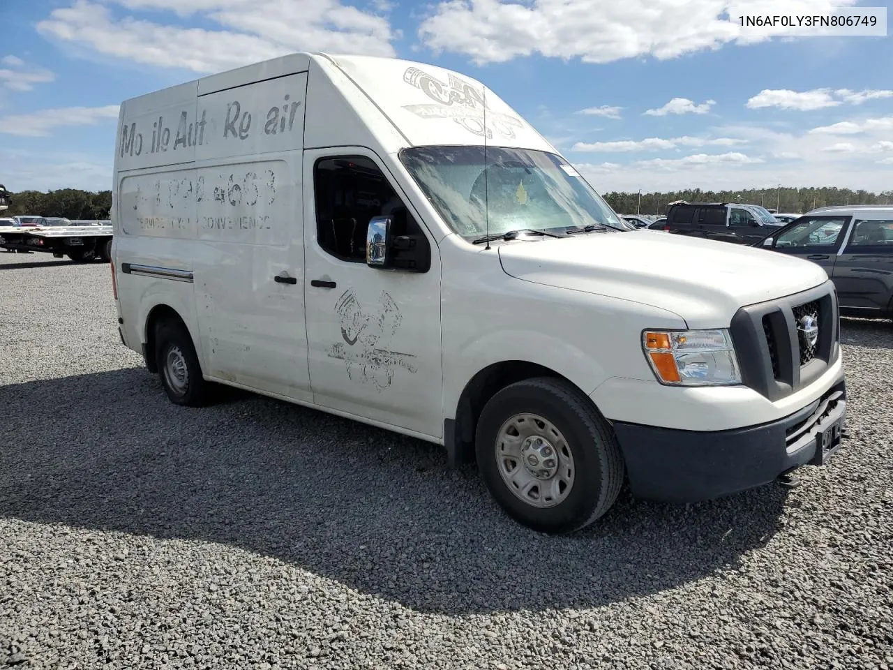 2015 Nissan Nv 2500 VIN: 1N6AF0LY3FN806749 Lot: 77029394