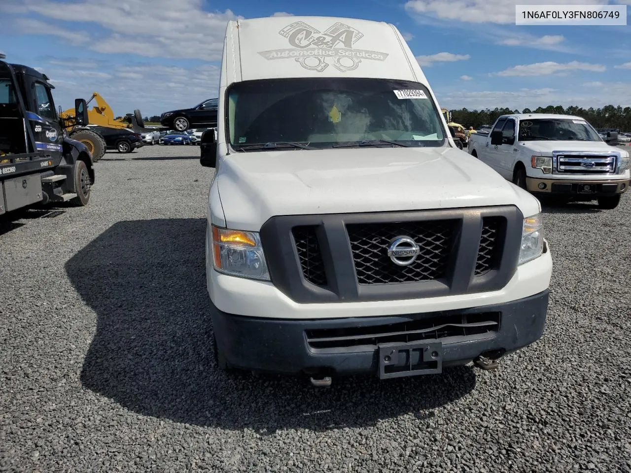 2015 Nissan Nv 2500 VIN: 1N6AF0LY3FN806749 Lot: 77029394