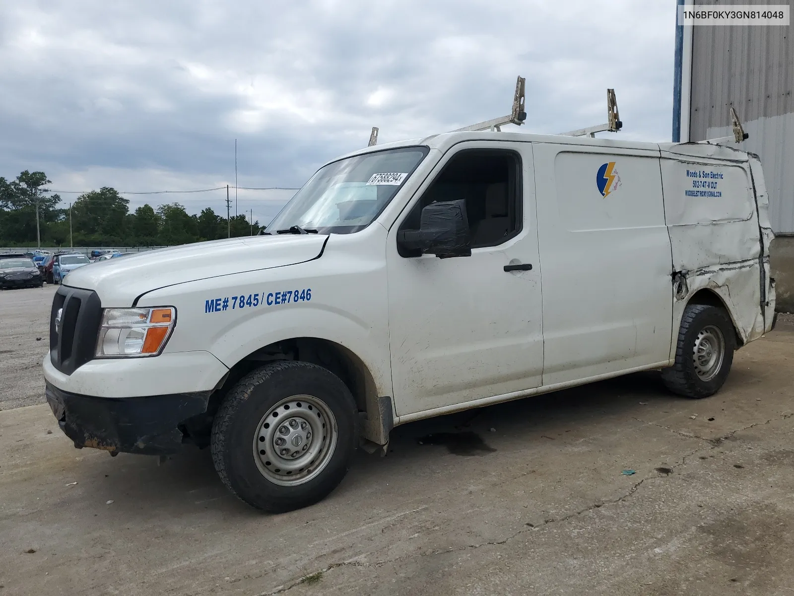 2016 Nissan Nv 1500 S VIN: 1N6BF0KY3GN814048 Lot: 67588294