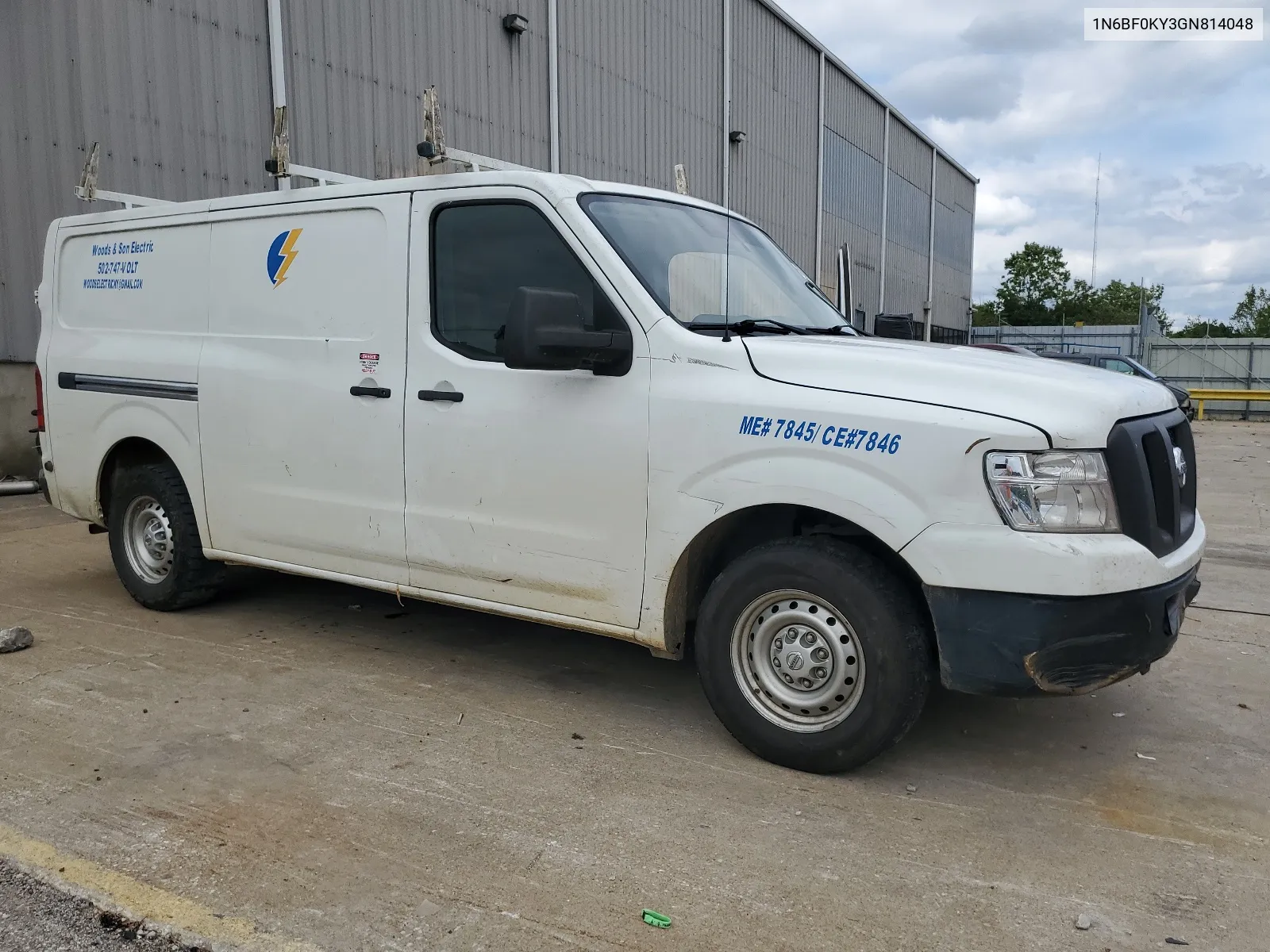 2016 Nissan Nv 1500 S VIN: 1N6BF0KY3GN814048 Lot: 67588294