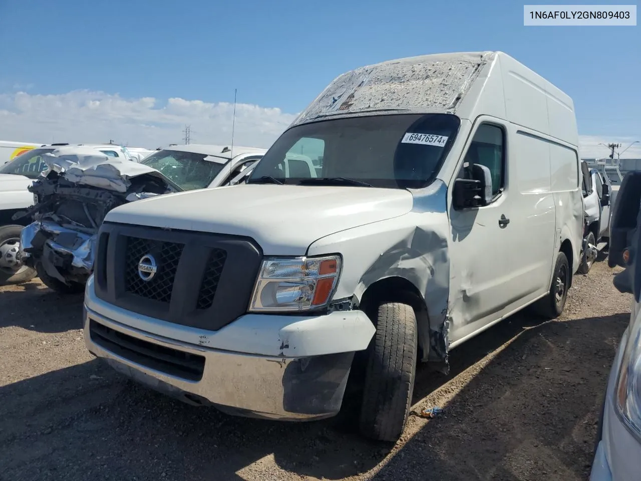 2016 Nissan Nv 2500 S VIN: 1N6AF0LY2GN809403 Lot: 69476574