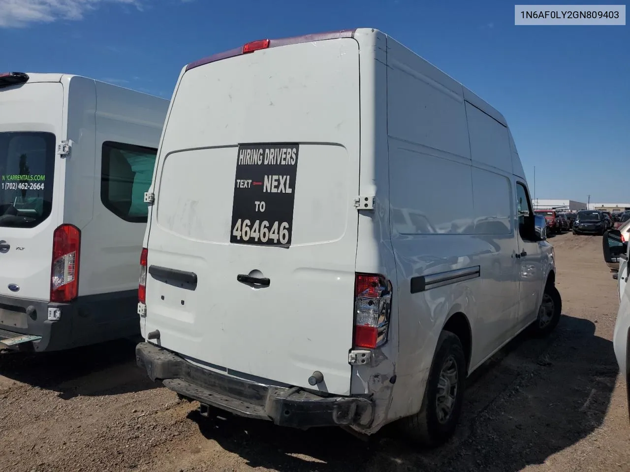 2016 Nissan Nv 2500 S VIN: 1N6AF0LY2GN809403 Lot: 69476574