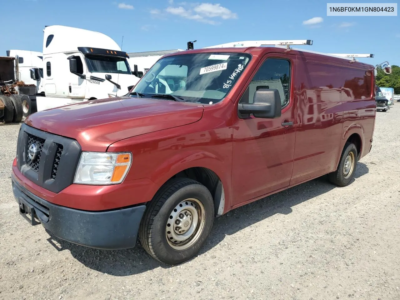 2016 Nissan Nv 1500 S VIN: 1N6BF0KM1GN804423 Lot: 70599874