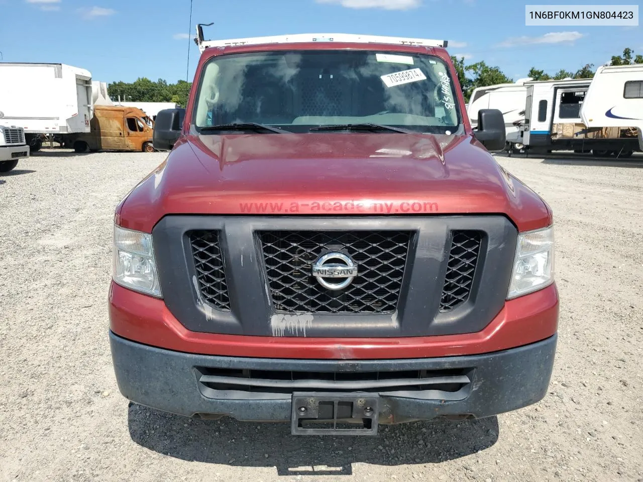 2016 Nissan Nv 1500 S VIN: 1N6BF0KM1GN804423 Lot: 70599874