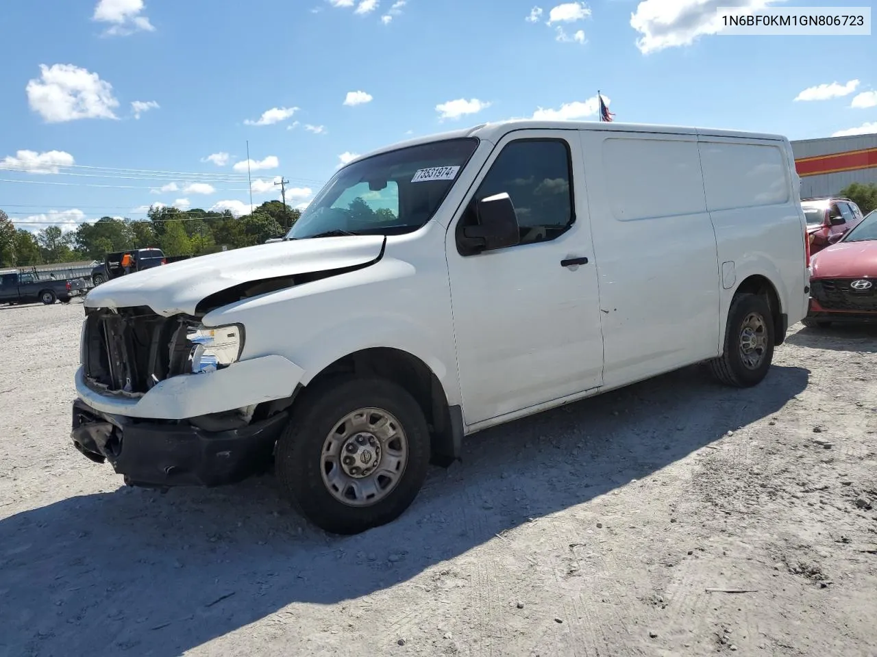 2016 Nissan Nv 1500 S VIN: 1N6BF0KM1GN806723 Lot: 73531974