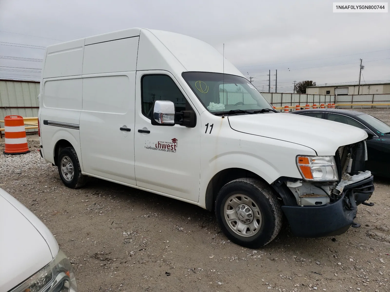 2016 Nissan Nv 2500 S VIN: 1N6AF0LY5GN800744 Lot: 74101883