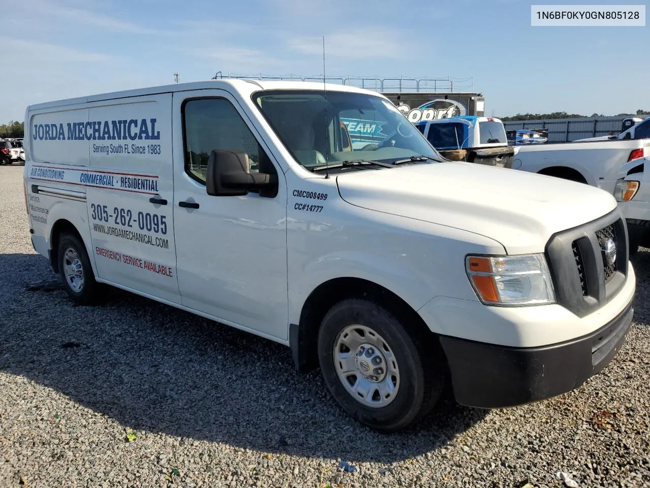 2016 Nissan Nv 1500 S VIN: 1N6BF0KY0GN805128 Lot: 75118324