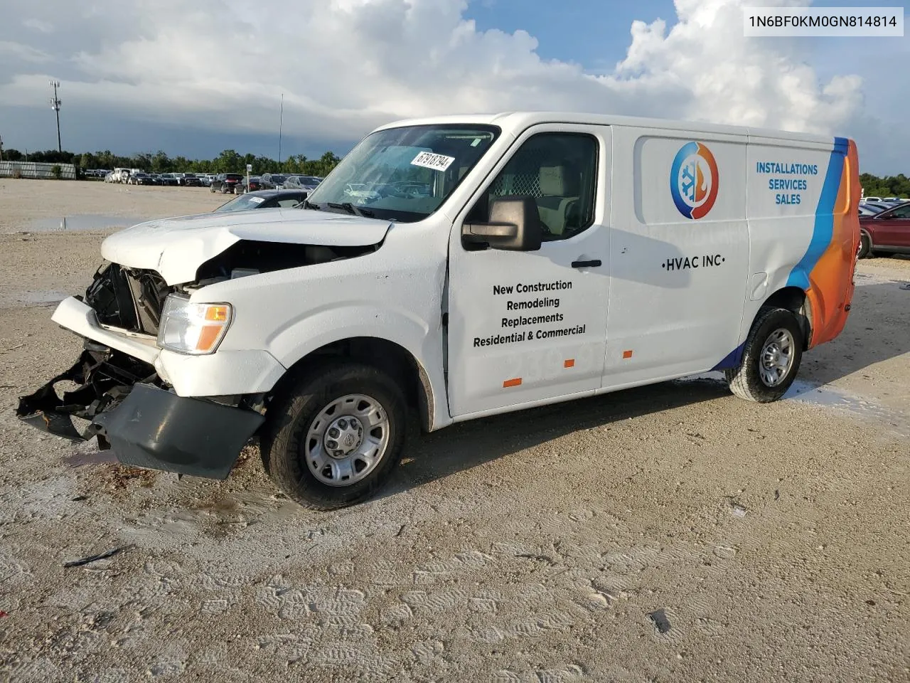 2016 Nissan Nv 1500 S VIN: 1N6BF0KM0GN814814 Lot: 75776434