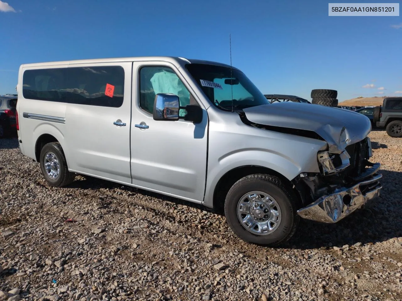 2016 Nissan Nv 3500 S VIN: 5BZAF0AA1GN851201 Lot: 77651044