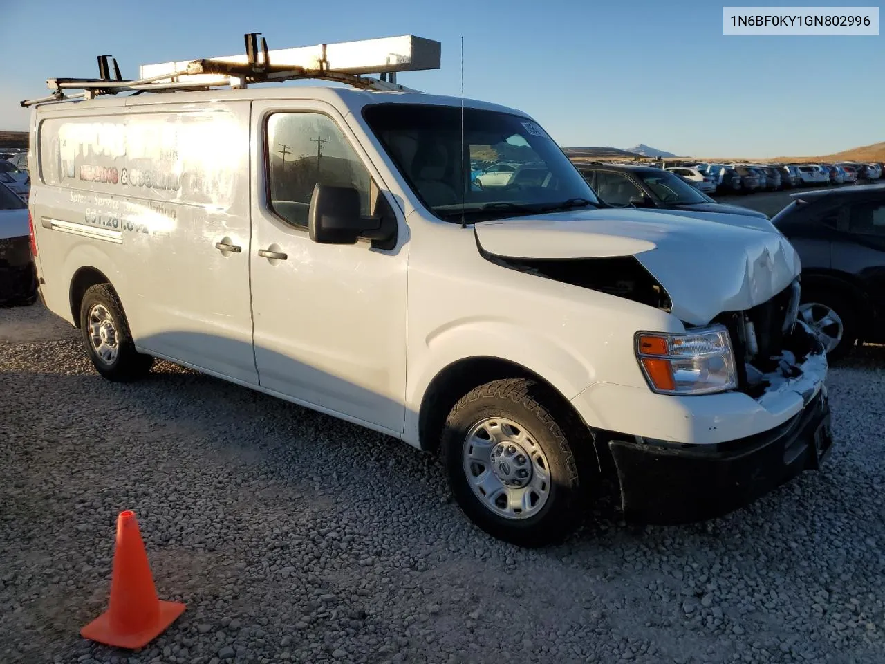 2016 Nissan Nv 1500 S VIN: 1N6BF0KY1GN802996 Lot: 80683524