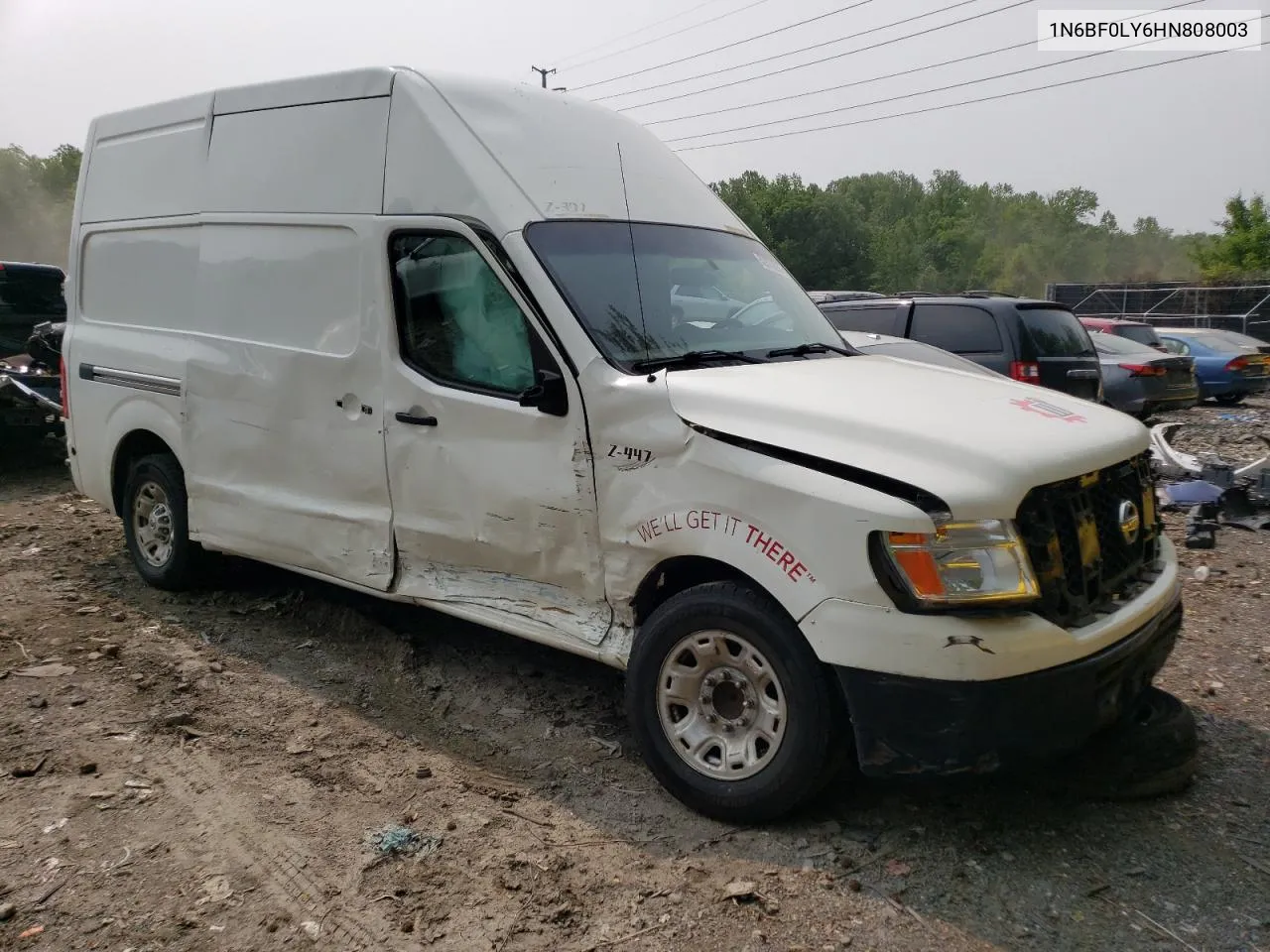 2017 Nissan Nv 2500 S VIN: 1N6BF0LY6HN808003 Lot: 74806954