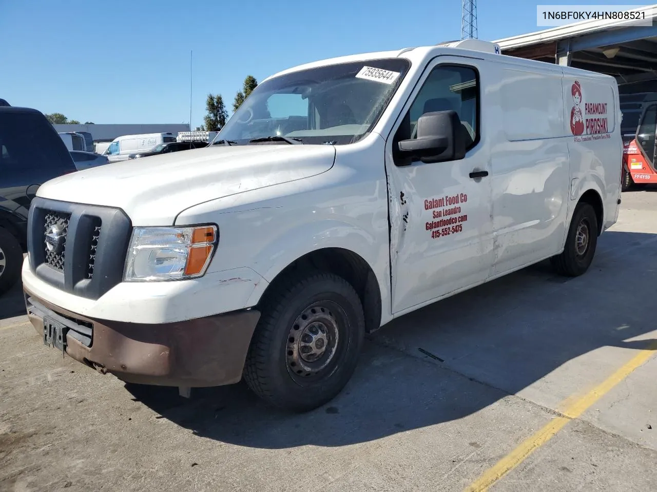 2017 Nissan Nv 1500 S VIN: 1N6BF0KY4HN808521 Lot: 75935644