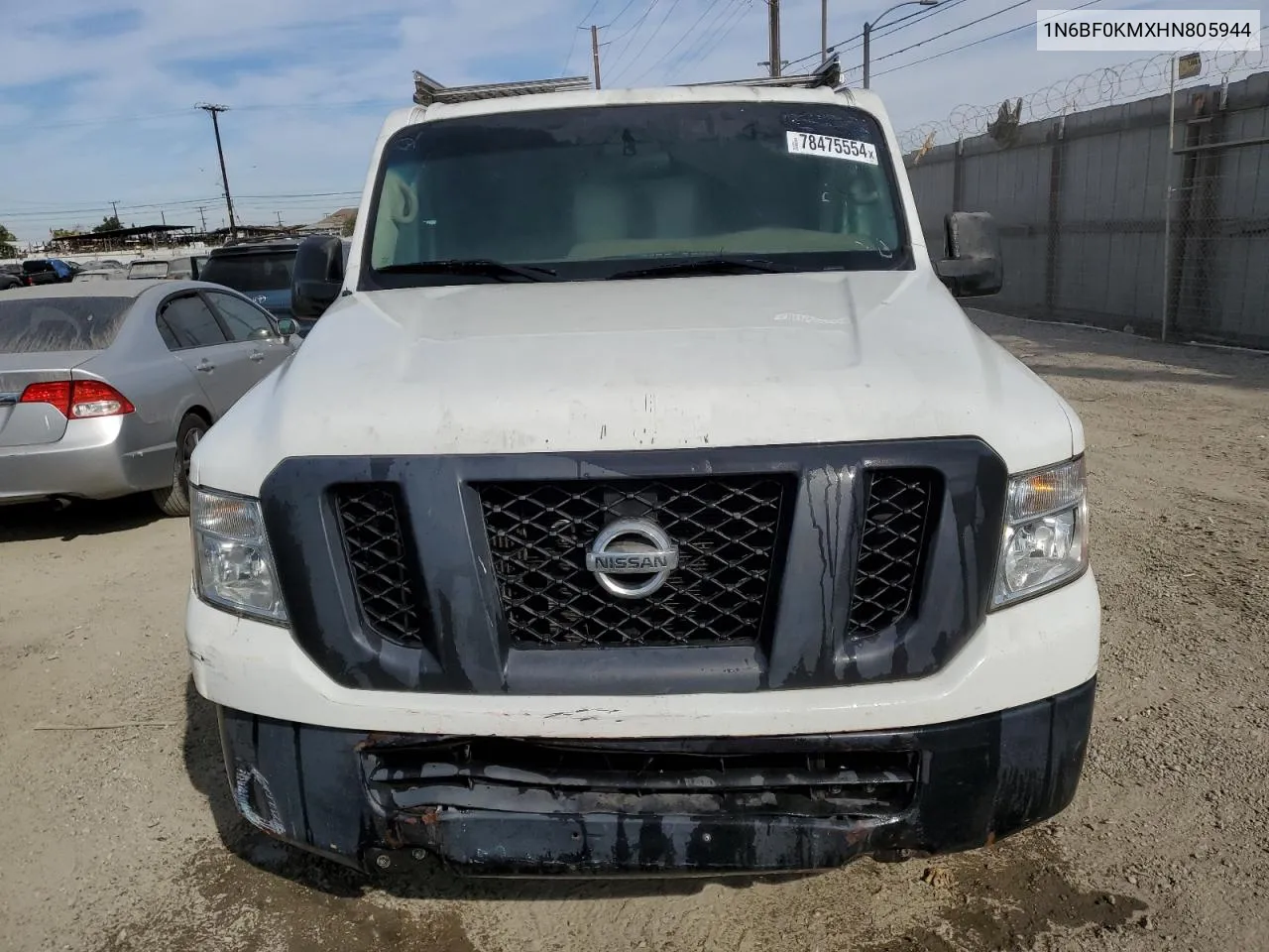 2017 Nissan Nv 1500 S VIN: 1N6BF0KMXHN805944 Lot: 78475554