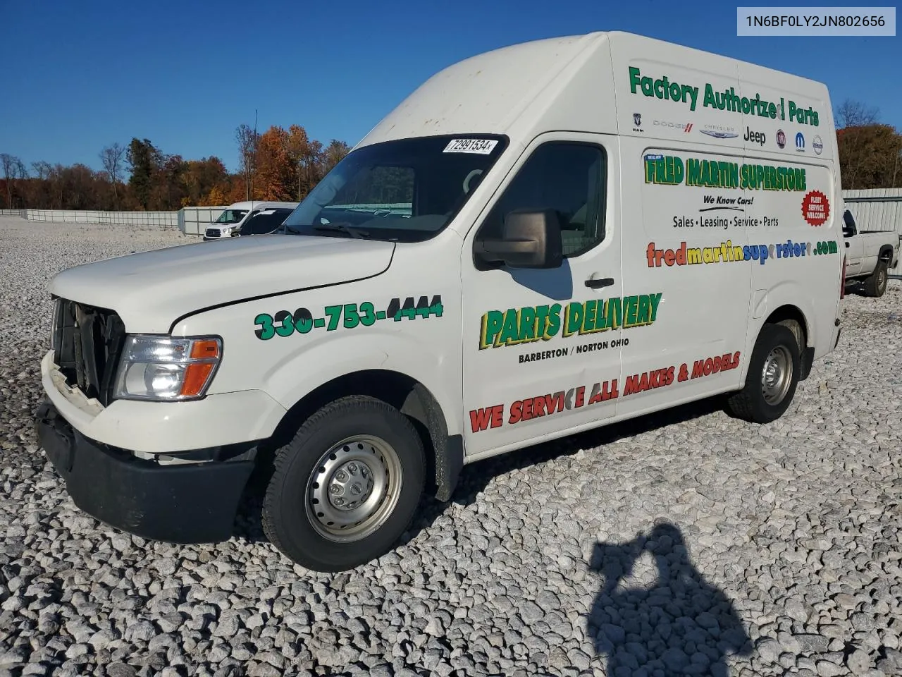 2018 Nissan Nv 2500 S VIN: 1N6BF0LY2JN802656 Lot: 72991534