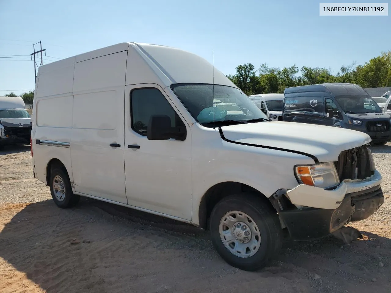 2019 Nissan Nv 2500 S VIN: 1N6BF0LY7KN811192 Lot: 61532314