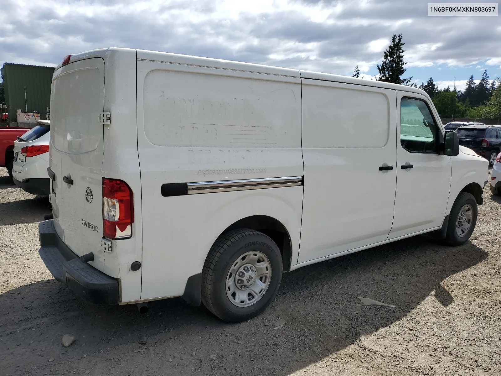 2019 Nissan Nv 1500 S VIN: 1N6BF0KMXKN803697 Lot: 64755254