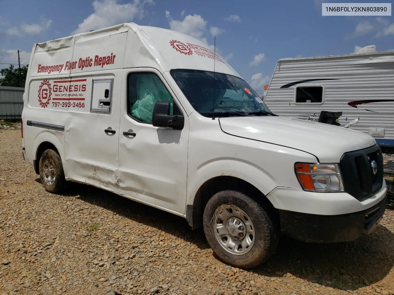 2019 Nissan Nv 2500 S VIN: 1N6BF0LY2KN803890 Lot: 65295624