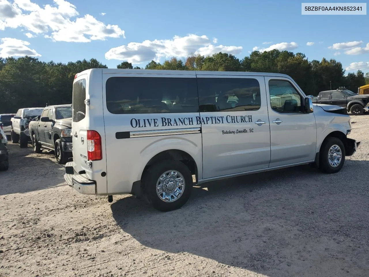 2019 Nissan Nv 3500 VIN: 5BZBF0AA4KN852341 Lot: 74685804