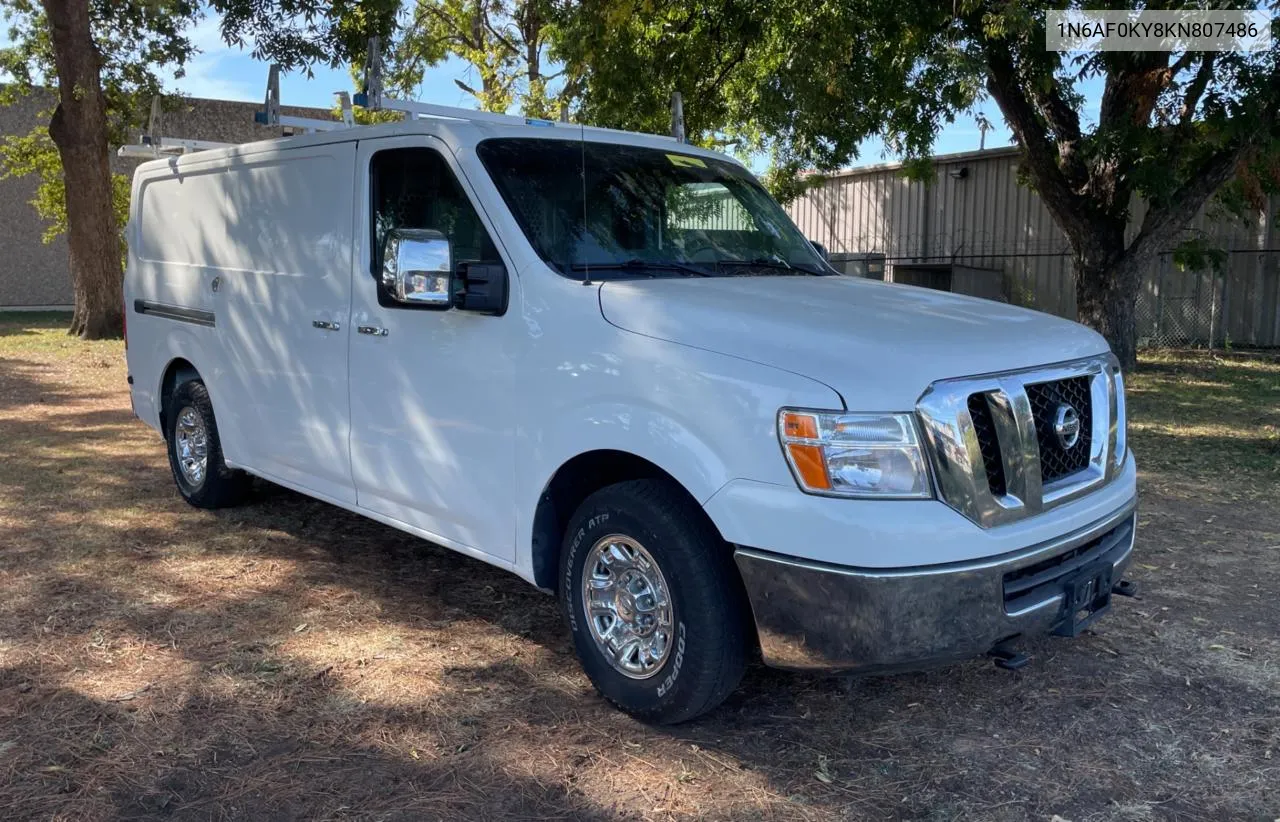 2019 Nissan Nv 2500 S VIN: 1N6AF0KY8KN807486 Lot: 78001804