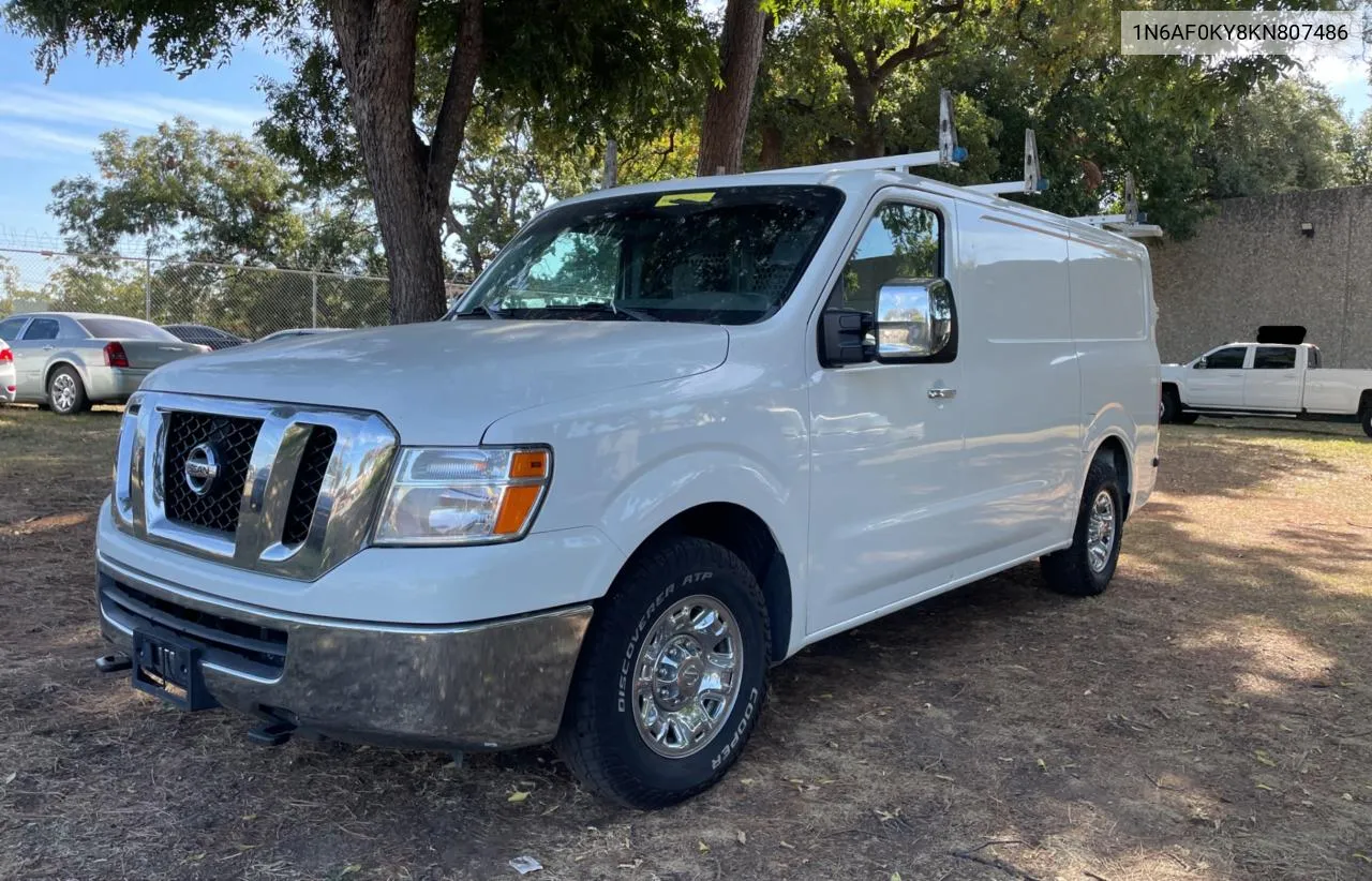 2019 Nissan Nv 2500 S VIN: 1N6AF0KY8KN807486 Lot: 78001804