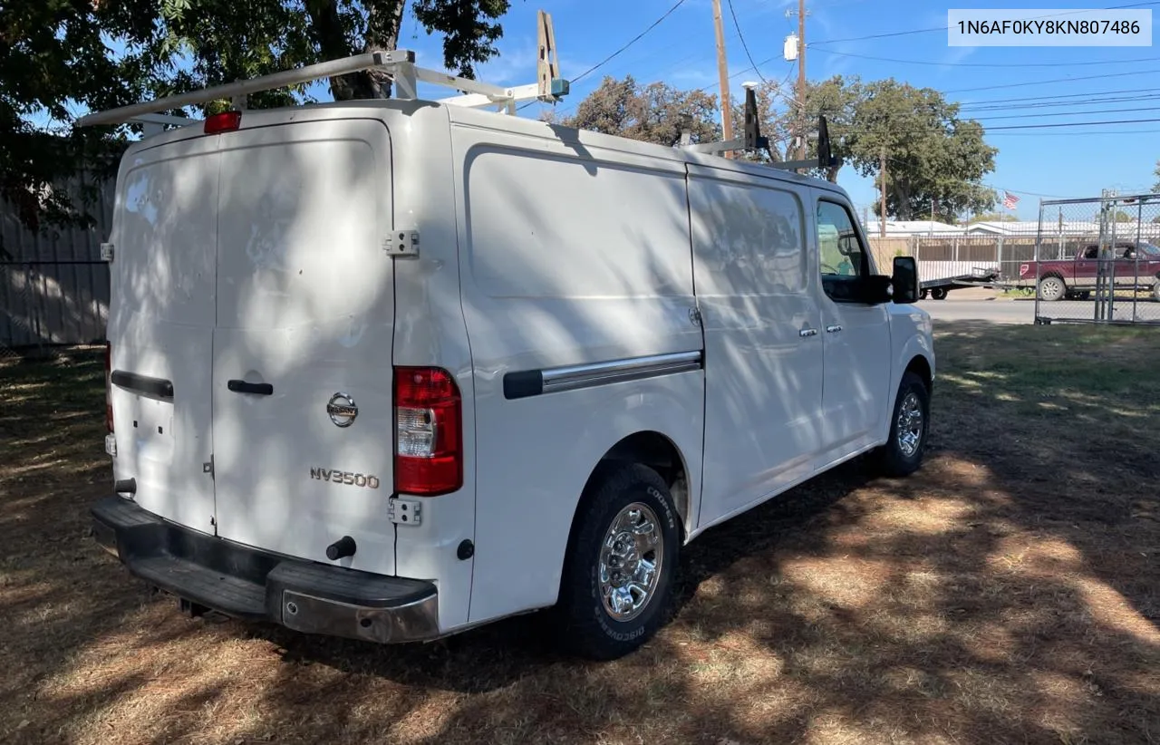 2019 Nissan Nv 2500 S VIN: 1N6AF0KY8KN807486 Lot: 78001804