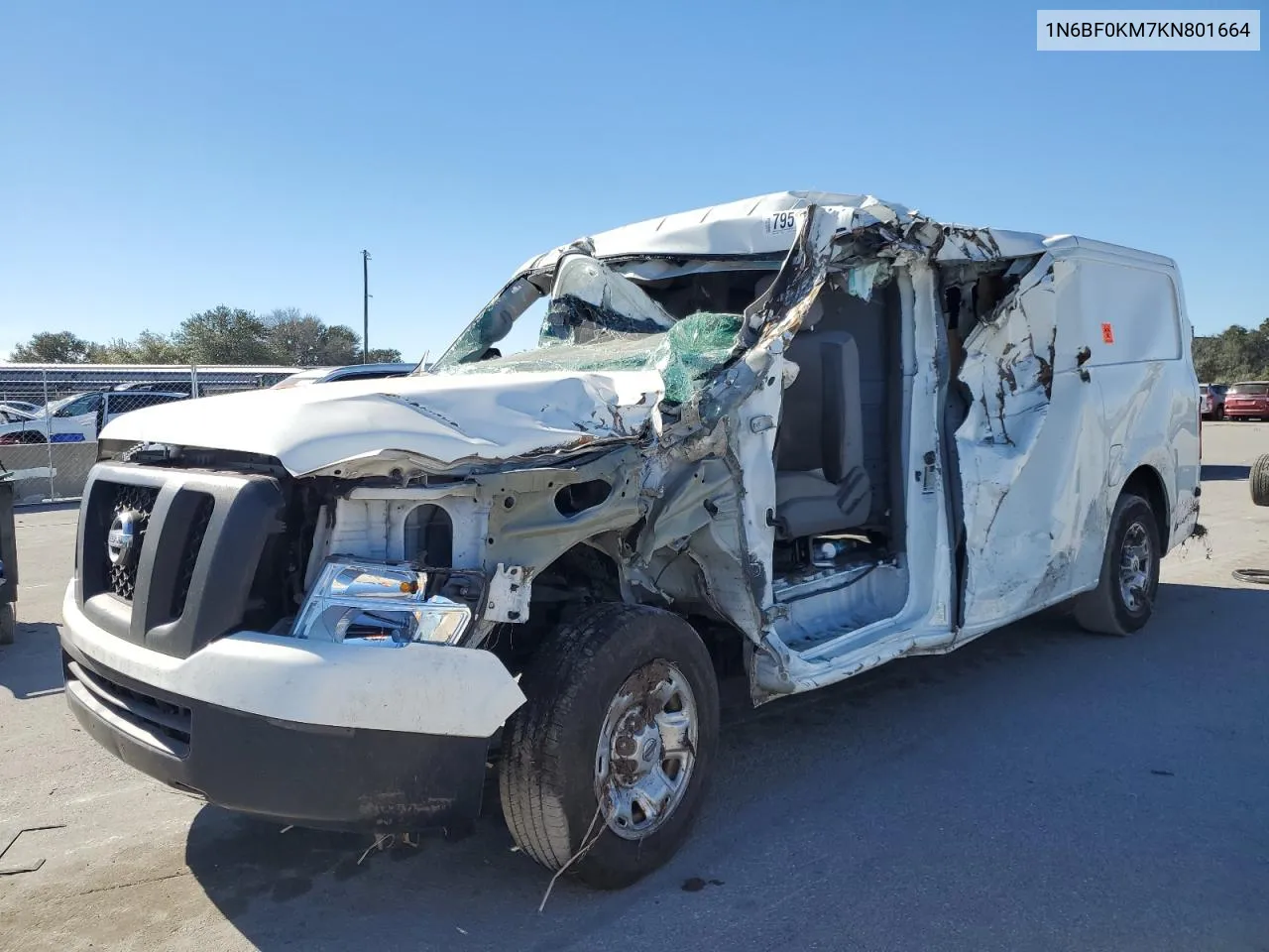 2019 Nissan Nv 1500 S VIN: 1N6BF0KM7KN801664 Lot: 79515714